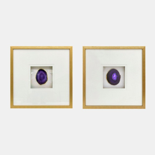 Framed Agate Wall Art - 20" x 20" - Set of 2 - IMAGE 1