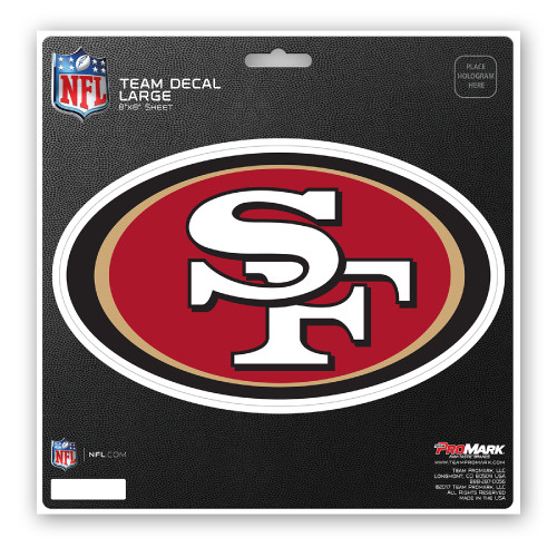 8" NFL San Francisco 49ers Large Decal Sticker - IMAGE 1