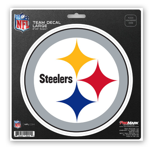 8" NFL Pittsburgh Steelers Large Decal Sticker - IMAGE 1