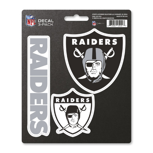 3ct NFL Las Vegas Raiders Automotive Decal Stickers 6.25” - IMAGE 1