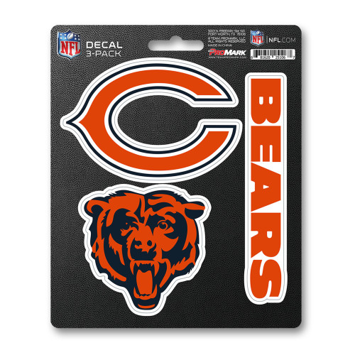 3ct NFL Chicago Bears Automotive Decal Stickers 6.25” - IMAGE 1