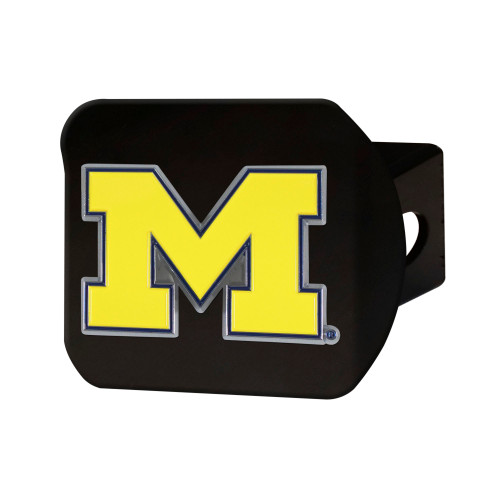 NCAA University of Michigan Wolverines Color Class III Hitch - Black Hitch Cover Auto Accessory - IMAGE 1