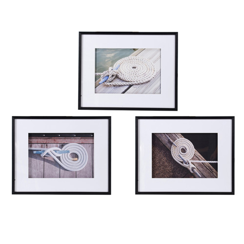 Boat Rope Framed Wall Arts - 23.5" x 30" - Set of 3 - IMAGE 1