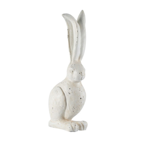 Medium Weathered Style Rabbit Outdoor Garden Statue - 24" - White - IMAGE 1