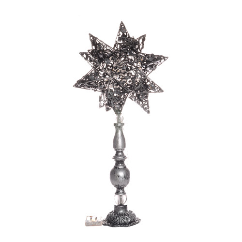 Star Metal LED Table Lamp with Battery Box - 24.5" - Silver - IMAGE 1
