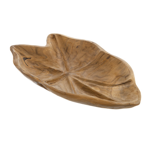 Leaf Teak Decorative Trays - 15.75" - 2ct - IMAGE 1