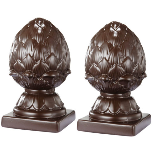 Artichoke Bookends - 9" - Brown - Set of 2 - IMAGE 1