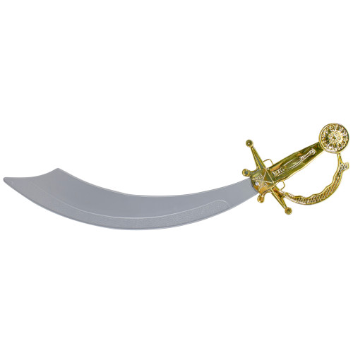 19-Inch Silver and Gold Buccaneer Pirate Cutlass Halloween Accessory - IMAGE 1