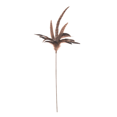 29" Brown and Black Feather Fall Harvest Spray - IMAGE 1