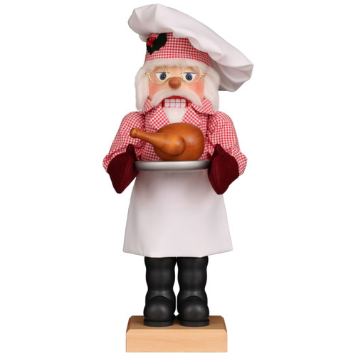 18" Christian Ulbricht Chef Santa with Turkey Christmas Nutcracker - IMAGE 1