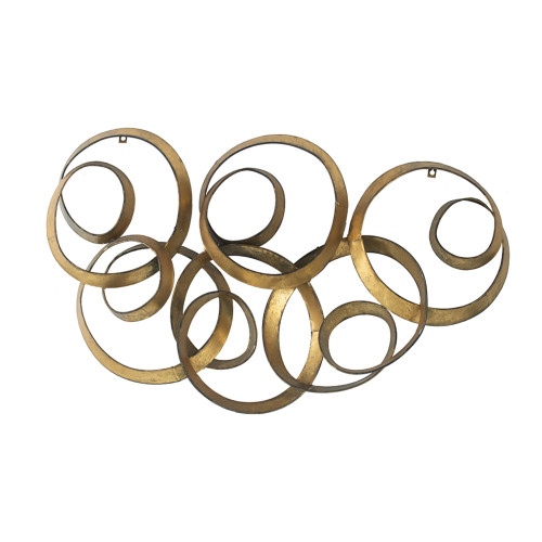 Seretha Leaf Wall Decoration - 38.5" - Gold - IMAGE 1