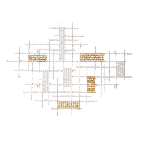 Grid Patterned Geometric Medium Wall Decoration - 31.75" - IMAGE 1