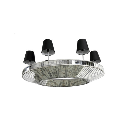 6-Light Chandelier - 40.75" - Silver and Black - IMAGE 1