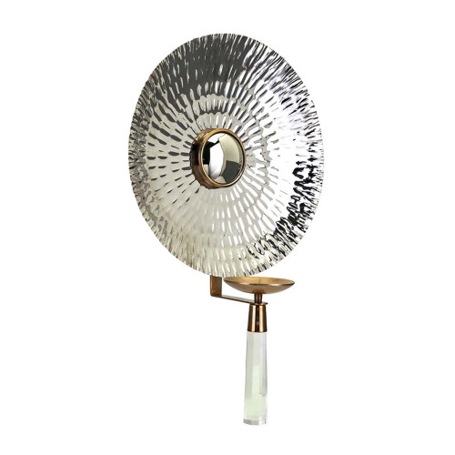 Circular Mount Metallic Wall Scone - 27" - Gold and Silver - IMAGE 1