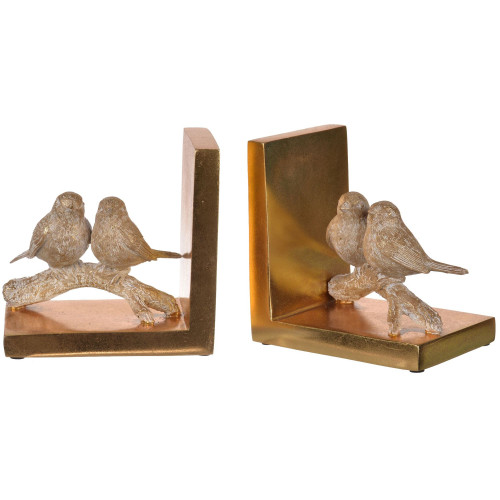 Set of 2 Gold and Beige Gold Duchess Bookends 11.8" - IMAGE 1