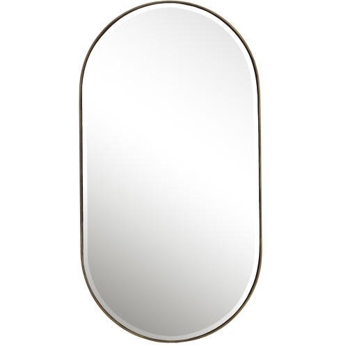 Beveled Oval Wall Mirror - 40" - Antique Gold - IMAGE 1