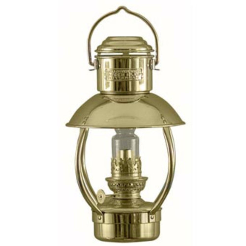 14" Gold and Clear Traditional Mini Oil Trawler Lamp - IMAGE 1