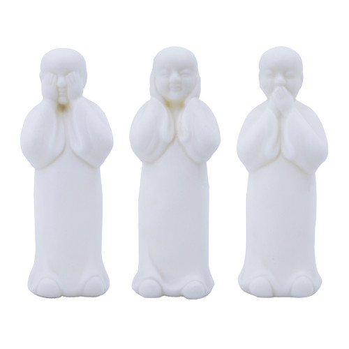Standing Monk Tabletop Decorations - 9.75" - White - 3ct - IMAGE 1