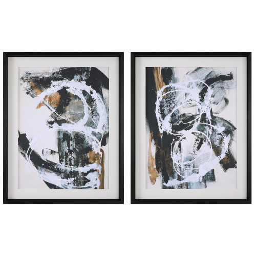 Abstract Framed Wall Art - 38.75" x 30.75" - Set of 2 - IMAGE 1