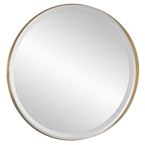 LED Lighted Round Vanity Wall Mirror - 32" - IMAGE 1
