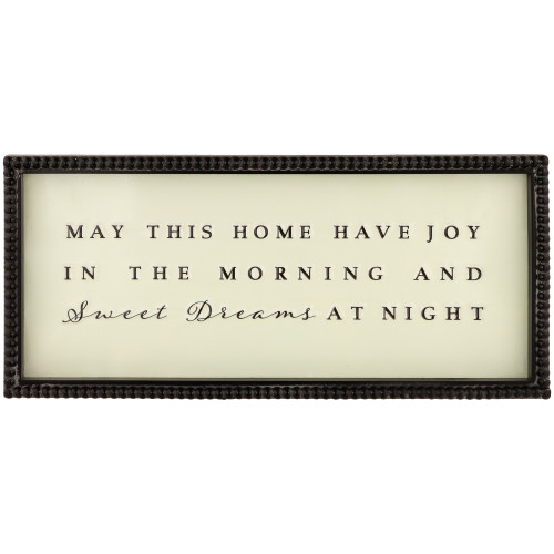 Joy and Sweet Dreams Framed Metal Wall Sign - 17.75" - IMAGE 1