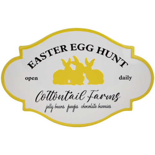 Easter Egg Hunt Vintage-Style Metal Wall Sign - 17.75" - IMAGE 1