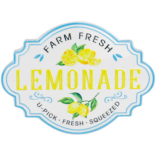 Farm Fresh Lemonade Metal Wall SIgn - 15" - IMAGE 1