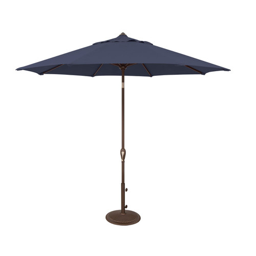 9ft Outdoor Octagon Patio Umbrella with Auto Tilt, Navy Blue - IMAGE 1