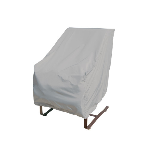 36" Gray High Back Patio Chair Cover With Elastic - IMAGE 1
