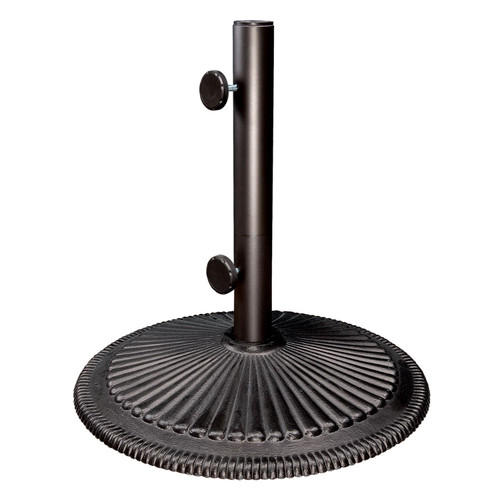20.25" Black Durable Round Umbrella Stand, 50lbs - IMAGE 1