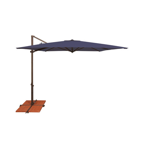 8.5ft Outdoor Square Patio Umbrella with Cross Bar Stand, Sky Blue - IMAGE 1
