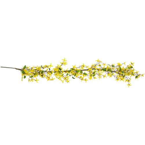 Forsythia and Berry Floral Spring Garland - 5' - Yellow - IMAGE 1