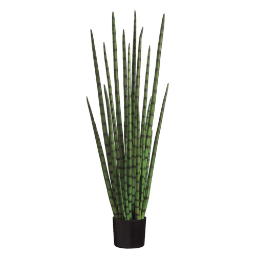 4' Artificial Two-Tone Snake Grass Potted Plant - IMAGE 1