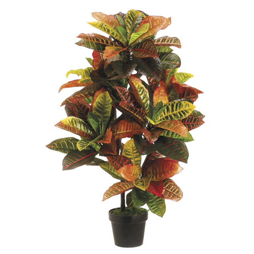 36" Potted Artificial Croton Plant - IMAGE 1