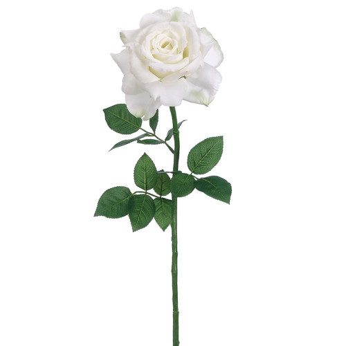 Diana Rose Artificial Floral Spray - 26" - White - Pack of 12 - IMAGE 1