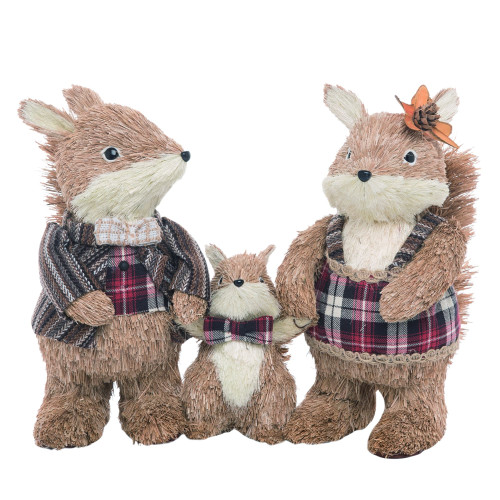 16" Brown and Red Fall and Harvest Fox Family - IMAGE 1