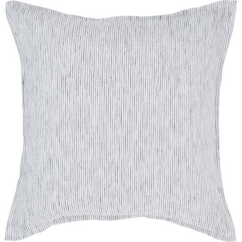 Herringbone Striped Square Throw Pillow - 20" - White and Black - IMAGE 1