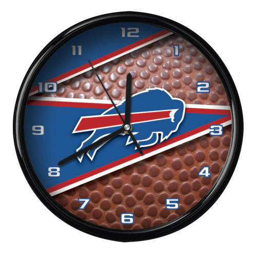 11.5" Blue and Brown NFL Buffalo Bills Wall Clock - IMAGE 1