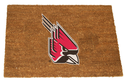 NCAA Ball State Cardinals Rectangular Coir Door Mat 29.5" x 19.5" - IMAGE 1