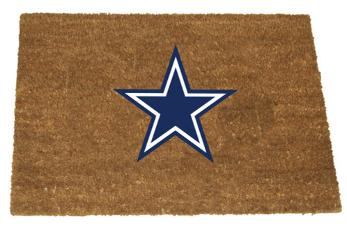 NFL Dallas Cowboys Logo Rectangular Coir Door Mat 29.5" x 19.5" - IMAGE 1