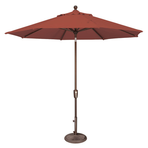 9ft Outdoor Patio Octagon Umbrella with Push Button Tilt, Burgundy Red - IMAGE 1