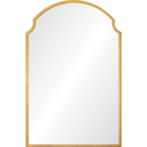 Arch Framed Rectangular Wall Mirror - 36" - Gold and Clear - IMAGE 1