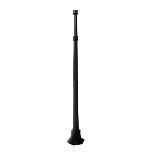 Solid Outdoor Lamppost Base - 60" - Matte Black - IMAGE 1