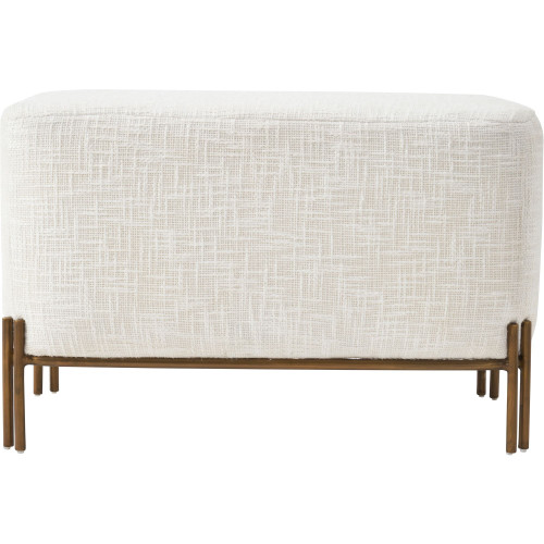 Solid Cushioned Rectangular Bench - 24" - White - IMAGE 1