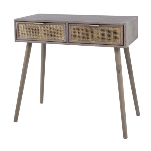 2-Drawer Console Table - 31.5" - Gray - IMAGE 1