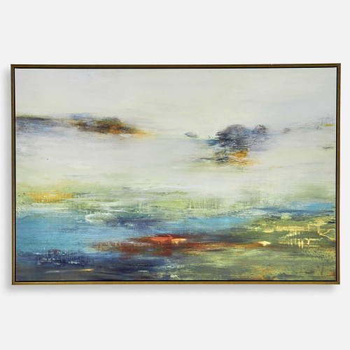 Abstract Landscape Framed Canvas Wall Art - 41.5" x 61.5" - IMAGE 1
