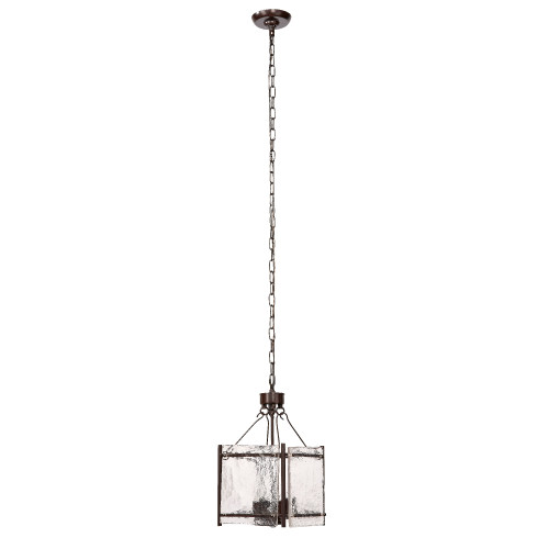 79" Bronze Texture Glass Glenn Square Shade Hanging Chandelier - IMAGE 1