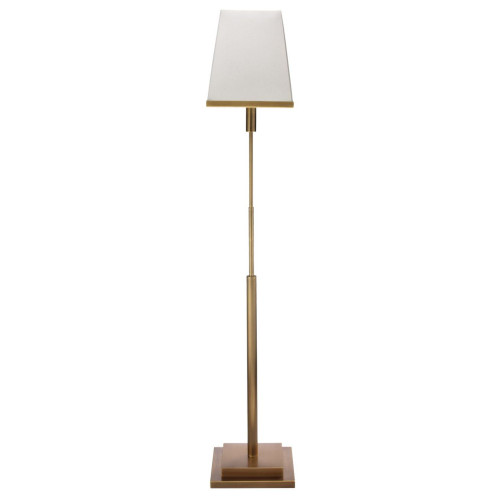 67" Antique Brass Elegant Jud Floor Lamp with Large Square Open Cone Shade - IMAGE 1