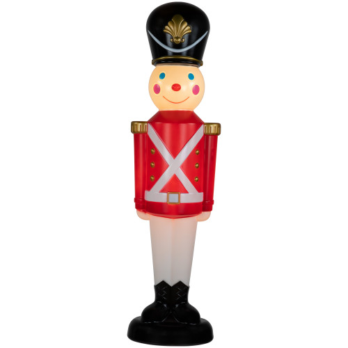 42" Lighted Blow Mold Toy Soldier Outdoor Christmas Decoration - IMAGE 1