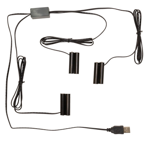 Battery Replacement Power Packs with 3 to 1 Connector - 56" - Black - Set of 2 - IMAGE 1